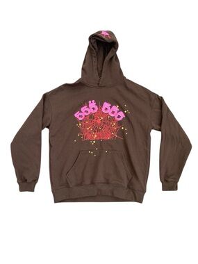 Sp5der 555 Hoodie Brown Mens Size Medium Spider Worldwide